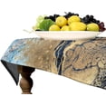 thumbnail image 2 of Marble Waterproof Tablecloth,Abstract Blue Marble Fake Stone Liquid Gold Foil and Glitter Reusable Oil-Proof Table Cover for Kitchen Dining Room Party Holiday Celebration Rectangle-60 x120, 2 of 6