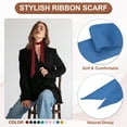 thumbnail image 3 of Uxcell Stylish Ribbon Scarf, Solid Color Skinny Scarf Pure Long Neckerchief Silk Belts Sash Mist Blue, 3 of 7
