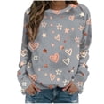 thumbnail image 2 of RKSTN Blouses pour Femmes, Chandail en Molleton Imprimé de la Saint-Valentin, Épaule à Manches Longues, Col Rond, Blouses Habillées Décontractées, 2 of 4