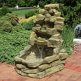 thumbnail image 5 of Sunnydaze Stone Falls Fiberglass Outdoor Water Fountain, 5 of 11