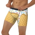 thumbnail image 3 of Xecao White Ice Cream Print Boxer Briefs for Men's Stretch Moisture-Wicking Underwear, Mid-Rise Classics breathable fabric, 3 of 7