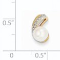 thumbnail image 2 of 14K Yellow Gold Diamond and 6-7mm Round FW Cultured Pearl Pendant, 2 of 2