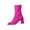 Hot Pink, variant on Ankle Boots for Women Chunky Block Heel Boot Stretchy Breathable Knit Sock Booties for Fall Slip On Comfortable Winter Bootie 2026 Trendy