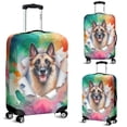 thumbnail image 2 of Funny Watercolor Adorable Belgian Malinois Peeking Through Torn Paper Effect Travel Luggage Cover Sheepdog Dog Lover Gifts Suitcase Dust Protective Decor - 00026, 2 of 5