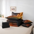 thumbnail image 6 of Homewish Grey Orange Tornado 7-Piece Full Bedding Set - Natural Disaster, 6 of 8