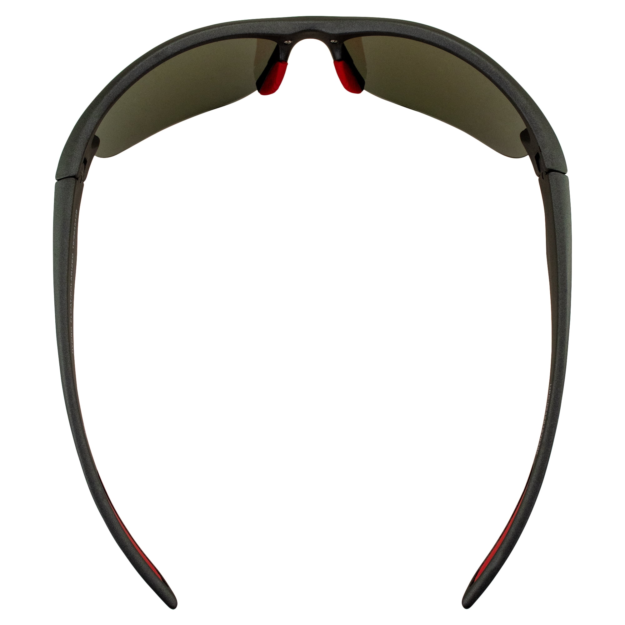 Maxx Spirit Red Mirrored Smoke Polarized Lenses Gunmetal Frame Sports Sunglasses