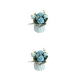 thumbnail image 3 of Inteprter Flores artificiales Florero de cerámica Estilo nórdico Faux Hydrangea Maceta interior Azul 2Conjunto, 3 of 6