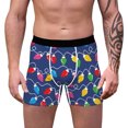 thumbnail image 4 of Odeerbi Clearance Mens Underwear Seamless Boxer Briefs Christmas Digital Printing Breathable Close Fitting Underpants Comfortable Boxers Blue, 4 of 7