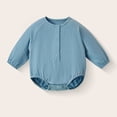 thumbnail image 3 of Mgmyaa Baby Boys Girls Pure Cotton Muslin Short Sleeve Bodysuit Snap Closure Summer Romper Newborn Jumpsuit for 3-24 Months, 3 of 9