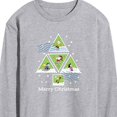 thumbnail image 3 of Peanuts - Christmas - Merry Christmas Triangle Tree Stamps - Men's Long Sleeve T-Shirt, 3 of 5