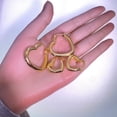 thumbnail image 3 of 14K Gold Plating Heart Hoop Earrings for Women Small Heart Big Heart Shaped Huggie Hypoallergenic Cartilage Huggies Earings for Jewelry Gifts 2 Pairs, 3 of 9
