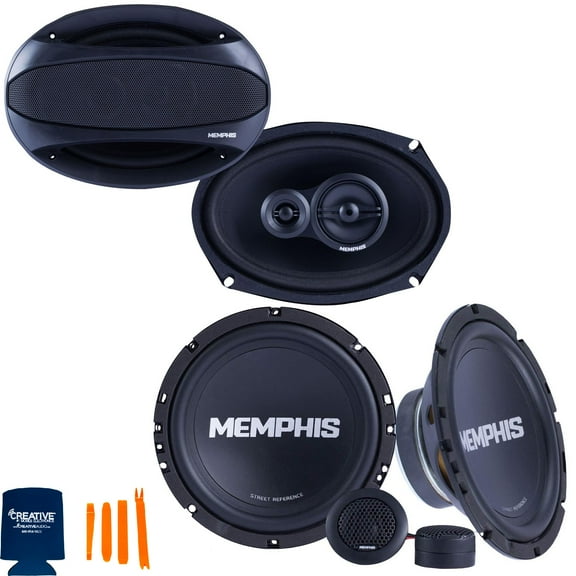 Memphis Audio SRX60C 6.75" Components & SRX693 6X9" Coaxial Speakers