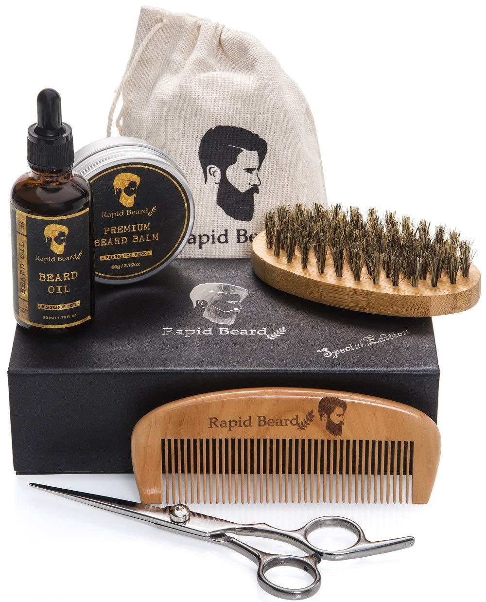 beard comb and scissors set