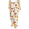 thumbnail image 2 of Picia Cute Fox with Heart Womens Soft Woven Cotton Elastic Waistband Sleep Pajama Pant Lounge Sleep Pant With Pockets And Drawstring-X-Large, 2 of 9