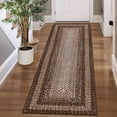 thumbnail image 2 of Gaderth 2x6 Braided Print Runner Rug For Living Room, Washable Farmhouse Rug With Non Slip TPR Backing, Low Pile Stain Resistant Carpet For Bedroom Dining Room Nursery Office, 2 of 10