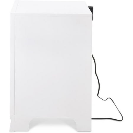 Click Decor - Edmond Traditional Wood 3-Drawer Night Stand - White