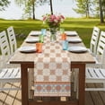 thumbnail image 4 of Table Runners 70 Inches Long Dress Scarves, Orange Floral Farmhouse Coffee/Dining/Kitchen Table Decor, Holiday Table Runner, Country Boho Ethnic Art Flowers Motifs 13x70 Inch, 4 of 9