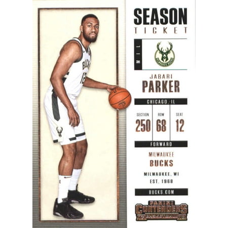 2017-18 Panini Contenders Season Ticket #8 Jabari Parker Milwaukee Bucks Basketball Card