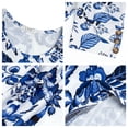 thumbnail image 6 of UVN Summer Womens Blouses Crew Neck 3/4 Sleeve with Button Shirts for Women Loose Fit Tunic Tops, 6 of 9