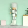 thumbnail image 3 of Figura Cascanueces de madera, estatuas de de Cascanueces de Navidad, varita de sujeción de 35cm de alto para decoración de Navidad de Soledad figuras de cascanueces, 3 of 9