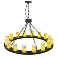 thumbnail image 3 of Meyda 168321 48 in. Loxley Jadestone 16 Light Chandelier, Antique Iron Gate, 3 of 5