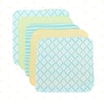 thumbnail image 5 of Spasilk Baby Washcloth Wipes Set for Newborns and Infants, Terry Bathtime Essentials, Pack of 10, Green Diamonds, 5 of 6