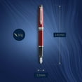 thumbnail image 3 of Waterman Expert Dark Red & Chrome Fountain Pen - Medium, 3 of 8