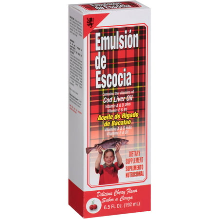 Emulsion De Escocia Cod Liver Oil , Cherry Flavor, 6.5 Fl