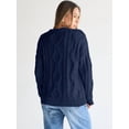 thumbnail image 3 of Women's Oversized Chunky Knit Crew Neck Sweater, 3 of 7