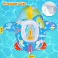 thumbnail image 3 of WonderStone Airplane Baby Pool Float with Squirt Water Gun, Inflatable Swimming Float with Safety Seat, Water Toy for Kids Ages 1-5, Pool & Beach Toy for Boys and Girls, Blue, 3 of 8