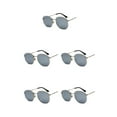 thumbnail image 2 of Qarigey Gafas de sol hexagonales para hombres y mujeres lentes polarizadas de moda montura ligera Unisex PC protección plata blanco silveC4 Type2 NO2, 2 of 6