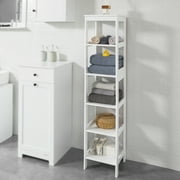 Haotian BZR14-W,Floor Standing Tall Bathroom Storage Cabinet with Shelves ,Linen Tower Bath Cabinet, Cabinet with Shelf
