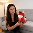 thumbnail image 4 of 2026 Year of The Horse Plush, Smiling Red Zodiac Stuffed Animal with Charm Necklace, Chinese New Year Home Office Desk Decoration (2Pcs), 4 of 6