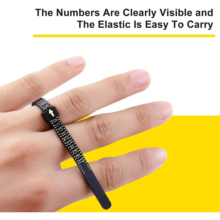  2pcs Ring Sizer Measuring Tool, 1-17 US Ring Measurement Tool  with【Magnified Glass】Finger Measure for Ring Size Measurement Tool, Ring  Sizers, Jewelry Measuring Tool White : Arts, Crafts & Sewing