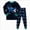 S31-Boy Outfit Fall Winter Clothes-Black, variant on Boys And Girls Suit Long Pants Regular Long Sleeved PrintedFall Winter Cute Fashion Casual Outfit Set Back to School Boys' Set 2-3 Years Blue