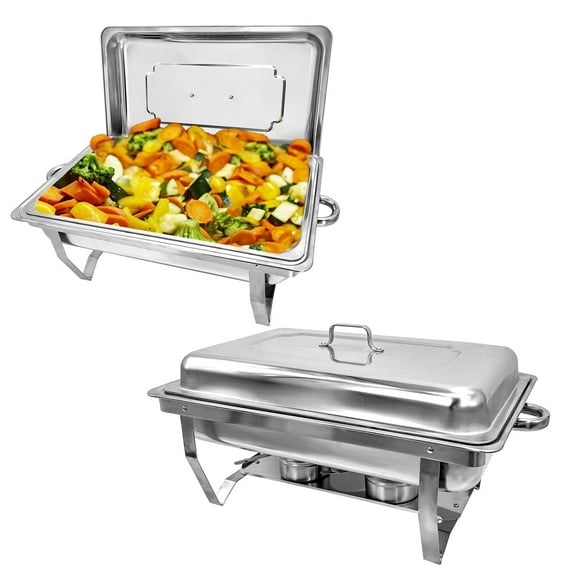 Jacgood Chafing Dish Buffet Set 2 Pack,8QT Stainless Steel Chafing Dishes for Buffet, Chafers and Buffet Warmers Sets for Parties, Events, Wedding, Camping, Dinner