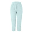 thumbnail image 4 of BiZtdJrK Fuzzy Lounge Pants for Women High Waist Plush Fleece Sleep Bottoms Cozy Fluffy Winter Pajama Pant Birthday Gift Sky Blue XXL, 4 of 8