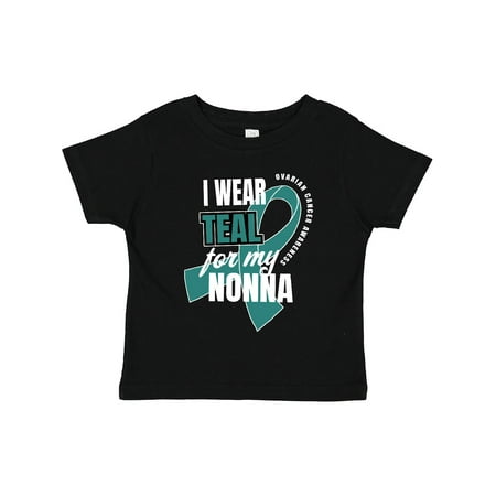 

Inktastic I Wear Teal for My Nonna Ovarian Cancer Awareness Gift Toddler Boy or Toddler Girl T-Shirt
