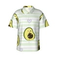 thumbnail image 2 of Picia Avocado of a Hear Gentle Cotton Regular Fit Short Sleeve Casual Hawaiian Shirt for Men-, 2 of 9