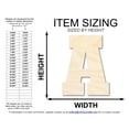 thumbnail image 2 of Unfinished Wood Varsity Team Font - A Shape 24" / 1/2", 2 of 3
