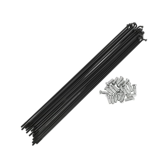 20 Set 13G Bicycle Spokes 215mm Bike Wheel Spokes 304 Stainless Steel Black