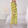 thumbnail image 3 of Fotbe Floral Squirrel Pattern Long Sleeve Pajama Set for Women,Sleepwear Set,2-piece Loungewear Set,Soft PJs Comfy Nightwear with Pockets -X-Large, 3 of 7
