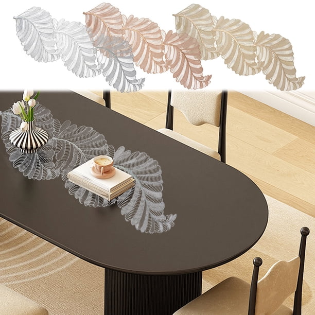 onlyliua para Interior/Exterior Mantel de Pvc En Estampado Dorado, Hueco, En Diseño Floral, Estilo Europeo, Largo, En Forma Especial, En Teme Al Agua y No Es Antideslizante