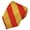 Gold Red, variant on Men's 1-Inch College Stripe Woven Silk Regular Length Neck Tie - Hunter Silver