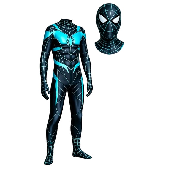 2026 New Halloween Spide Cosplay Costume, BDN Hero Costume Set, Cosplay Set Includes Jumpsuit with Mask, Halloween Outfits Unisex, 110(3-4 Years)