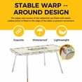 thumbnail image 4 of Green Eggs Easter Table Cloths for 8 Foot Rectangle Tables, Leaves Elegant Pastoral Rustic Patio Waterproof Elastic Fitted Tablecloths, Washable Rectangular Table Cover for Camping, 4 of 8