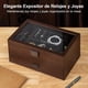 thumbnail image 4 of Caja de Almacenamiento de Relojes Joyas y Lentes, Doble Capa Joyero Multifuncional con Almohadillas Extraíbles para Relojes de Almacenamiento Adecuado para Pulseras,Collares y Anillo - Nogal, 4 of 8