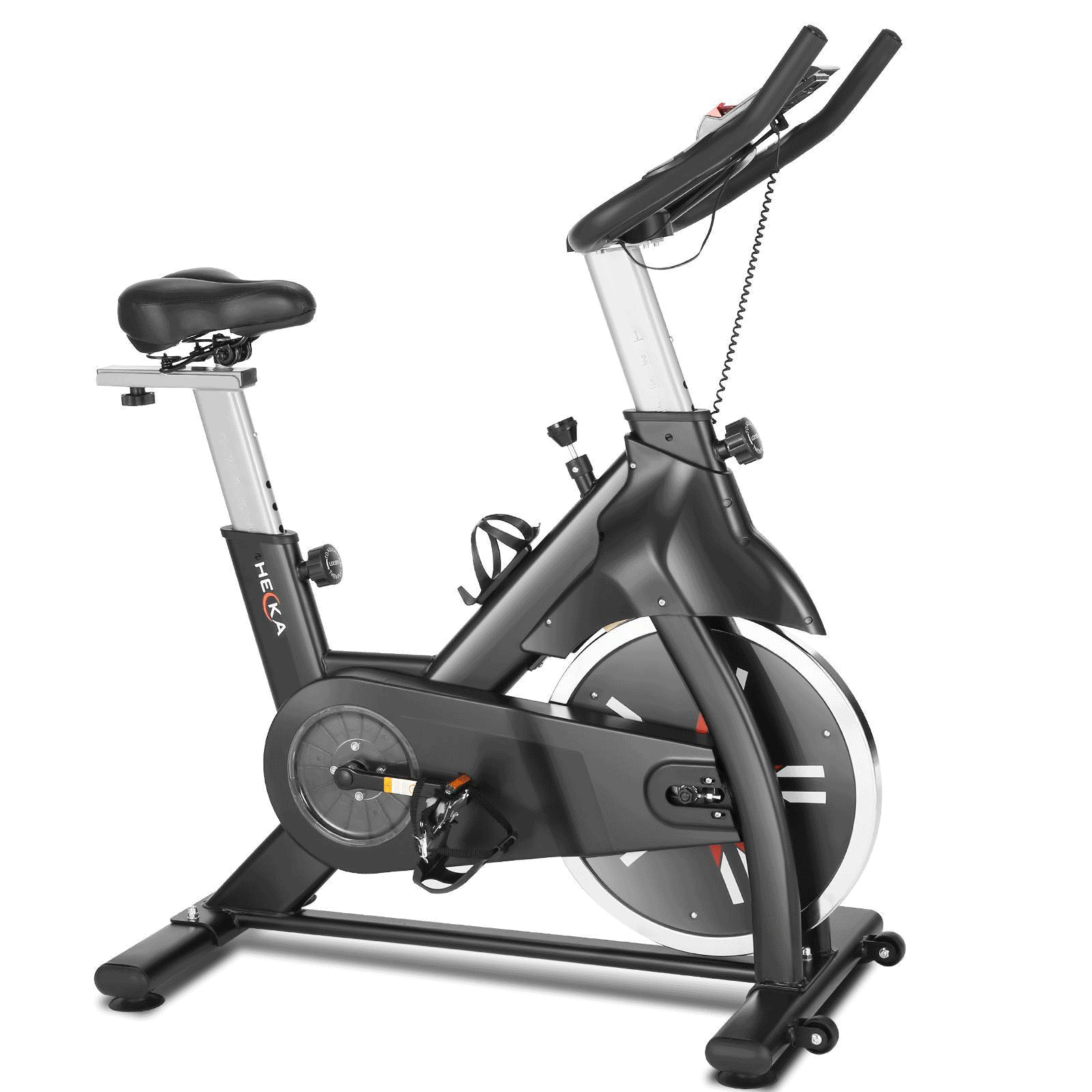 Black Exercise Bike Home Gym Bicycle Cycling Cardio Fitness Training Indoor Use 