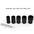 thumbnail image 5 of Amdohai 6pcs Lug Nut Remover Kit Broken Nuts Removal Tool Set Broken Nut Bolt Extractor Rust Damaged Stuck Nut Bolts Extractor, 5 of 5