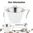 thumbnail image 2 of Stainless Steel Espresso Measuring Cup With Handle & Pour Spout 3.38oz Espresso Shot Cups Scale Marks Espresso Pouring Cup for cafe hotel home (2 PCS, White), 2 of 7